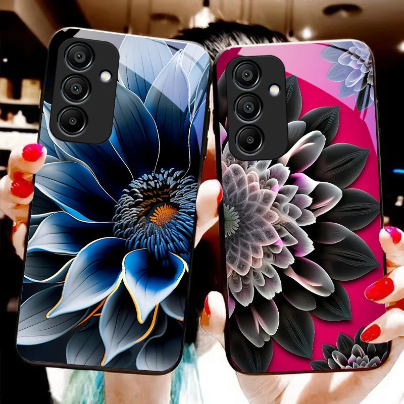 Θήκη Γυάλινη Samsung A20-A73 Totem Lotus Noir - alternate angle