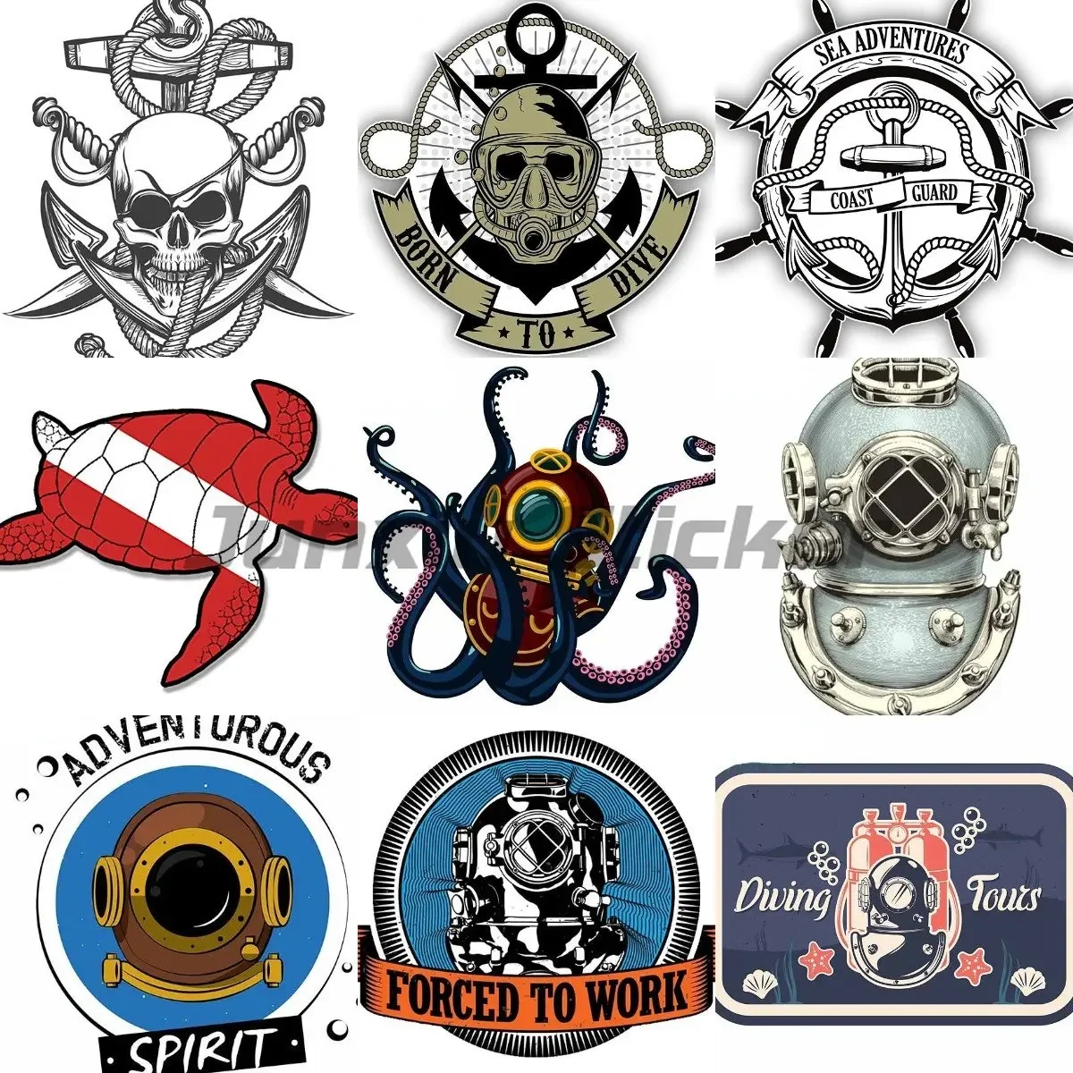 

Fashion Diving customizable Laptop Window Waterproof Car Bumper Stickers Fun Vinyl Car Sticker