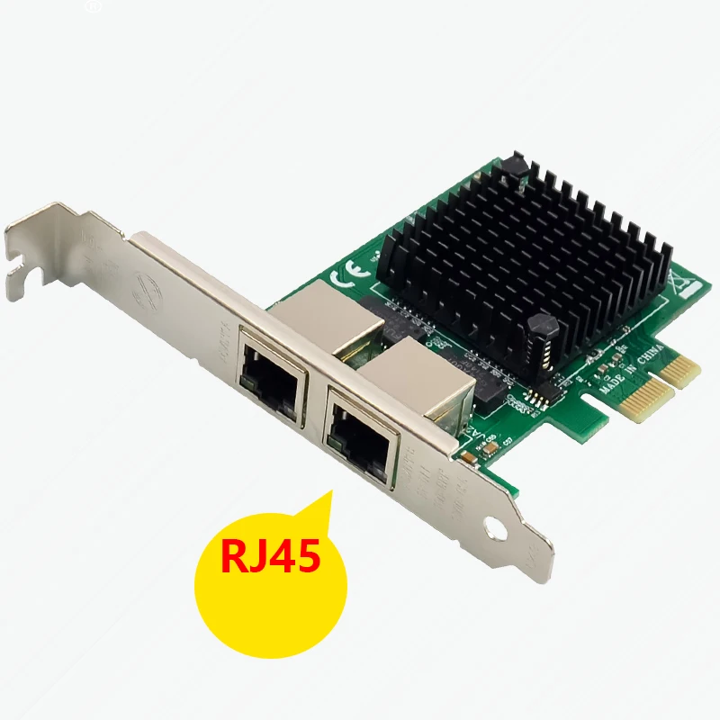 인텔 I82571 듀얼 포트 기가비트 PCI-E 네트워크 카드 1Gbps 이더넷 어댑터 X1 슬롯 녹색 PCB 서버 및 데스크탑 (윈도우/리눅스용)