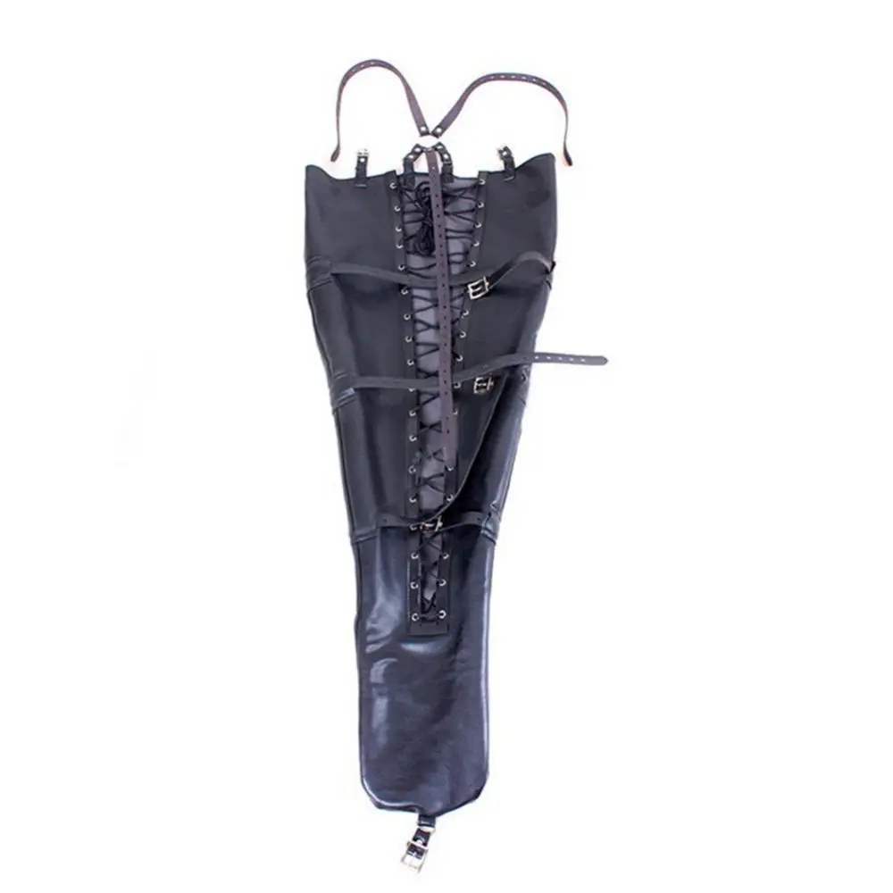 OLO Leg Bondage Restraint Bag Belt Soft Faux Leather Binders Slave Ankle BDSM Binding Strait Jacket Couple Game Sex Toy