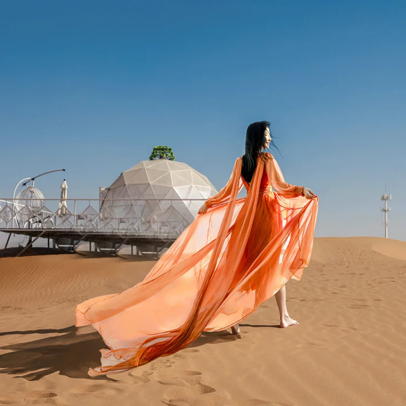 

Chaka Salt Lake Desert Trip Shoot Long Skirt Ethnic Style Exotic Retro Dress Elegant Beach Women's Skirt F663