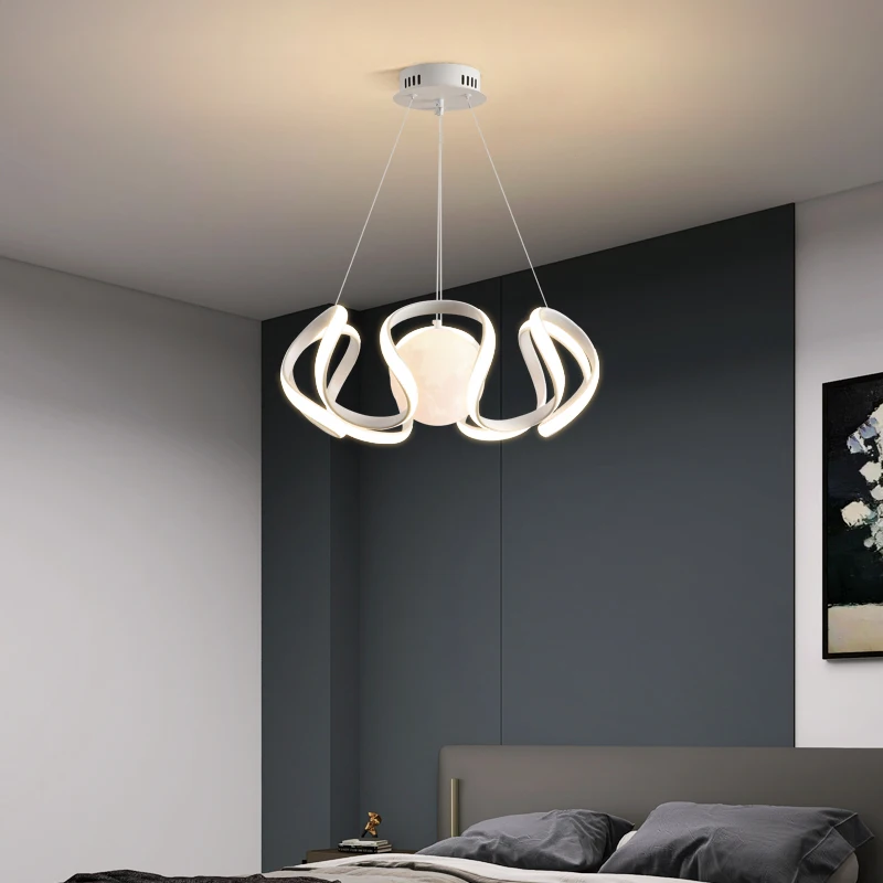 Lampa wisząca w stylu skandynawskim lampa wisząca do sypialni LED nowoczesny sufit żyrandol do kuchni jadalnia salon gabinet na poddaszu