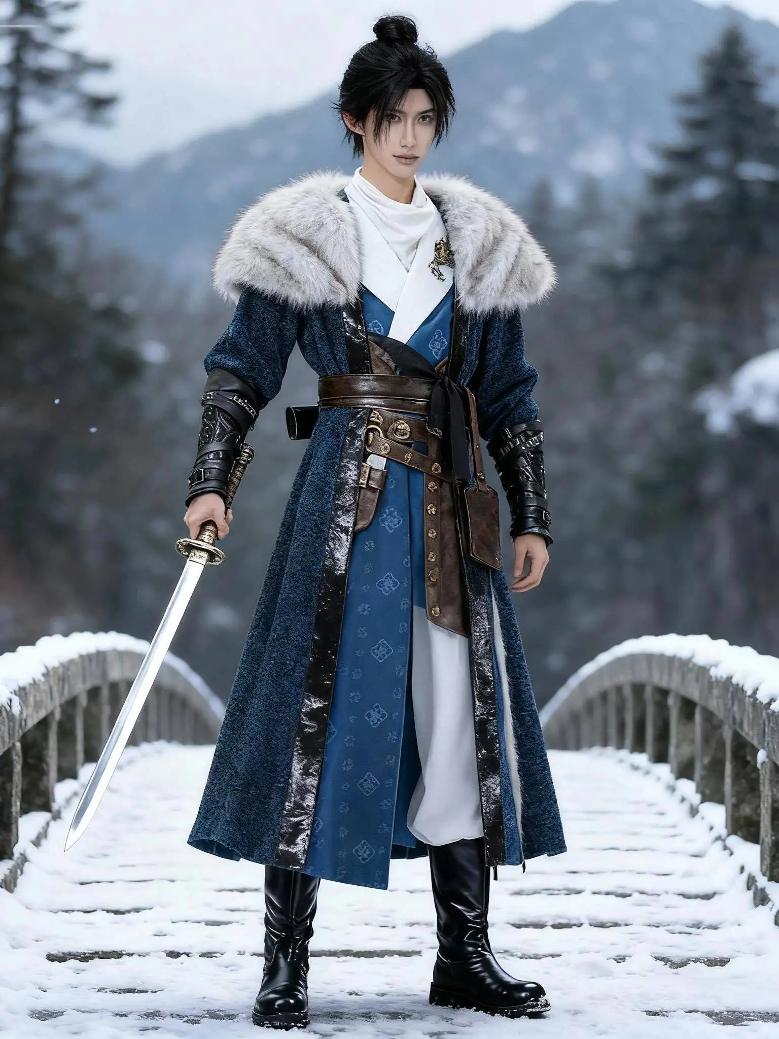 

Новая одежда в древнем стиле «Где встречаются ветры» Tianquan Zuihua Yinmen Faction для фестивалей, карнавалов, Хэллоуина, косплея