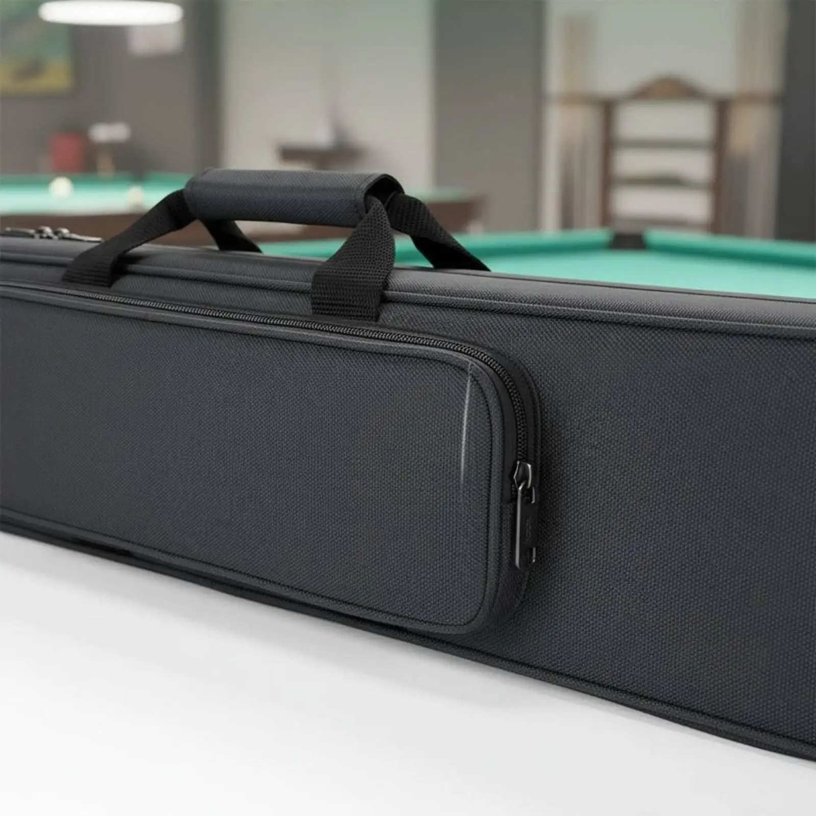 Semi Hard 7 Slot Billiard Cue Bag for 1 2 Split Pool Sticks Oxford Cloth Steel Wire Frame Travel Case