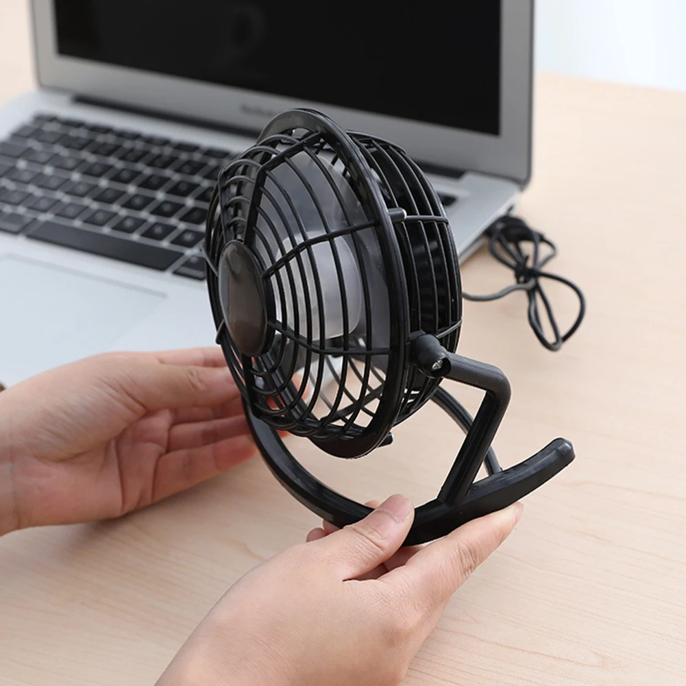For Mini USB Desk Fan Quiet Portable Table Cooler ABS Plastic Personal Air Circulator For Student Office Home Use Blue Black