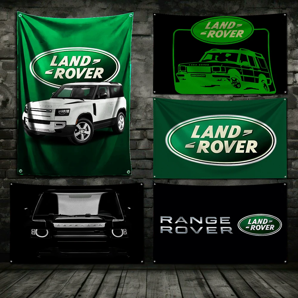 3x5 Ft  Flag R-rovers L-Lands Car Polyester Digital Printing Banner for Garage Wall Art Out Door Decoration With Brass Grommets