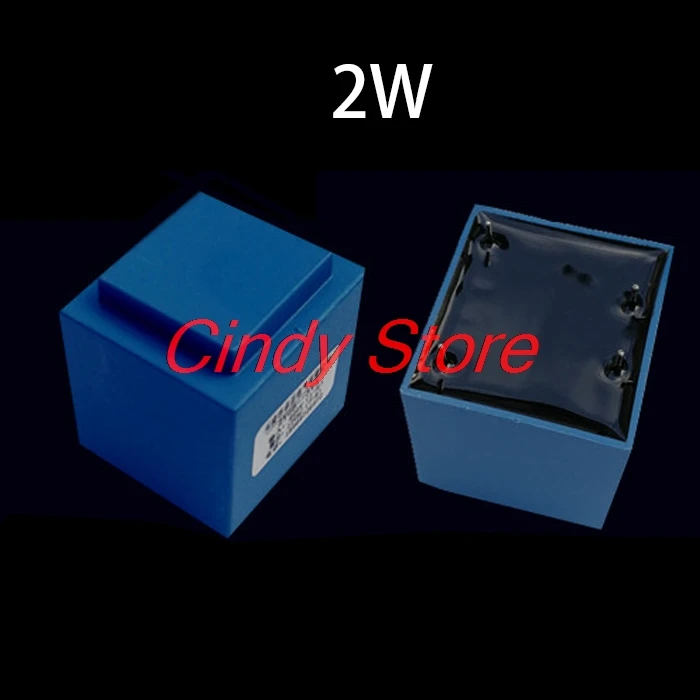 EI 2W 2VA AC 220V To 9V 12V Mini Sealed Plug In PCB Board 4 Pin 10/20mm Pitch Welding Power Isolation Epoxy Potting Transformer