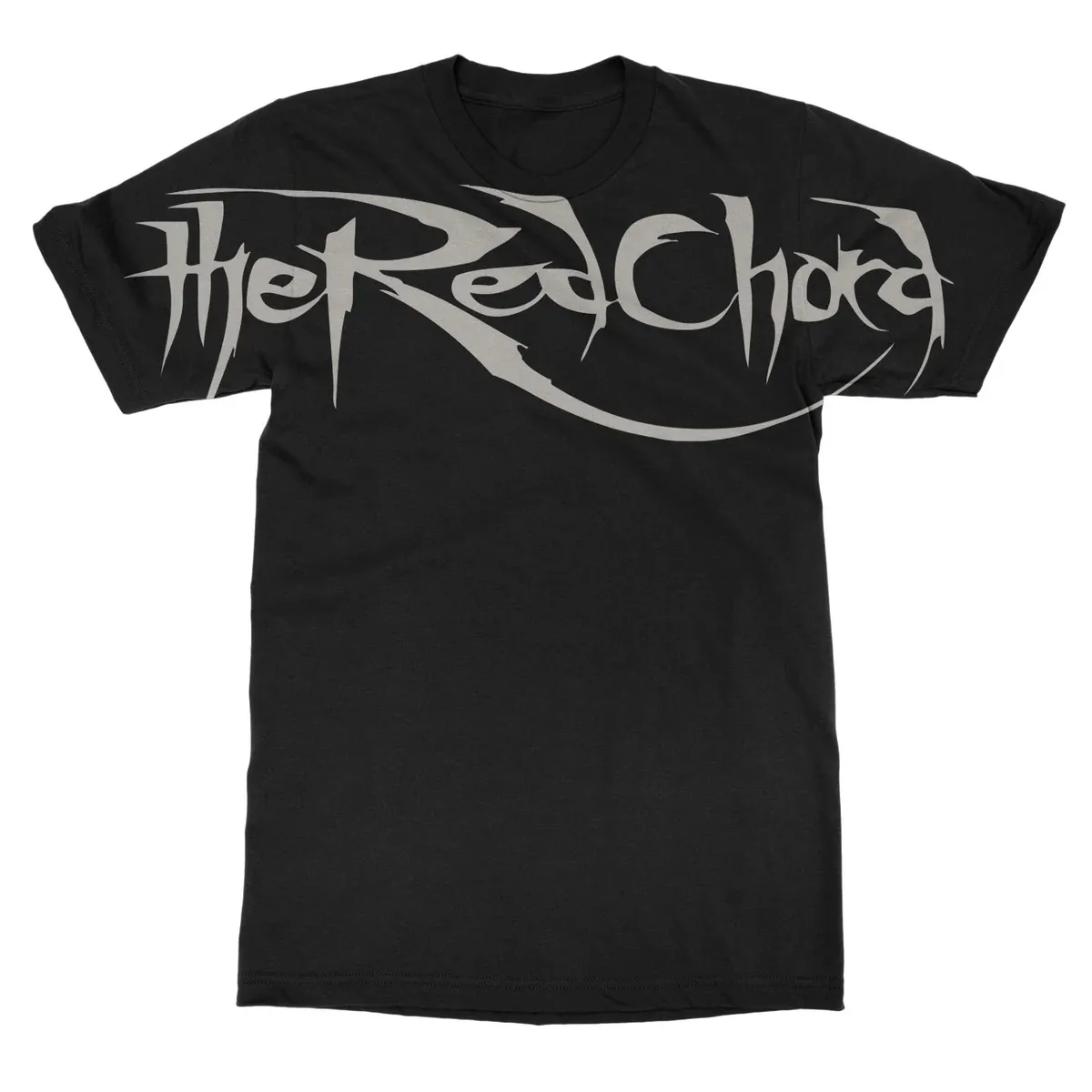 The Red Chord Large Sharp Band Logo Print T Shirt, Simple Monochrome Dark Death Rock Graphic, Death Metal Rock Tee