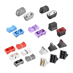 10/15Pcs Plastic Straight Slide Potentiometer Flat Push Knob Insert Shaft 4x1/4x1.6/4x1.8/4x2mm for Straight Slide Potentiometer