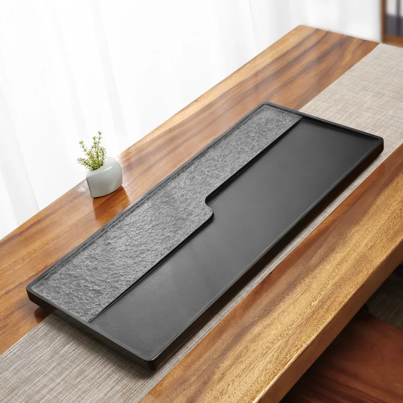 Nordic Original Tea Tray Modern Vintage office Gongfu Rectangular Tea Tray Accessories Marble bandejas madera Rectangular Tray