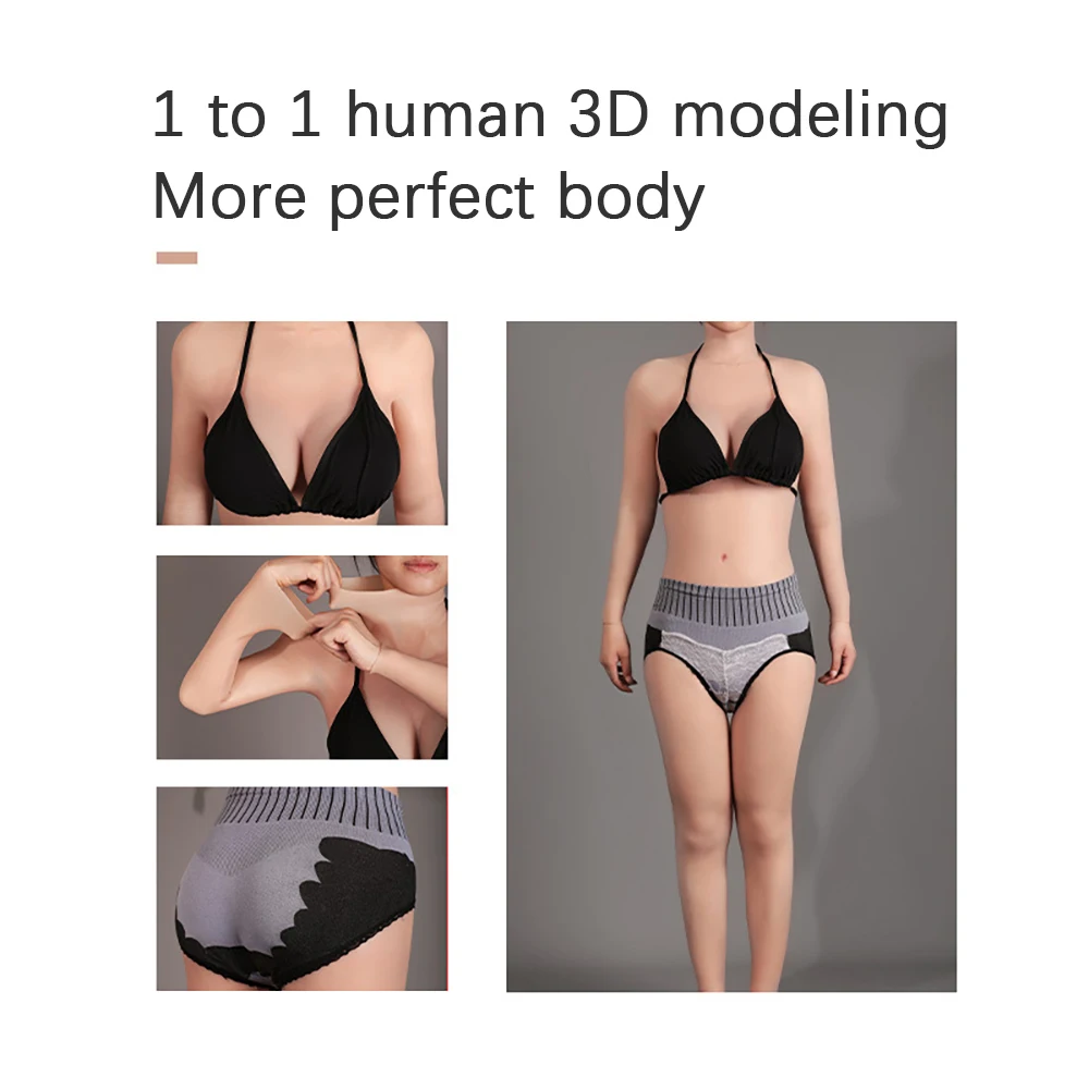 Ftm Female To Male Silicone Vagina Trans Suits Woman Boobs Bodysuit Silicon Gel False Boobs With Girl Pussy Costume