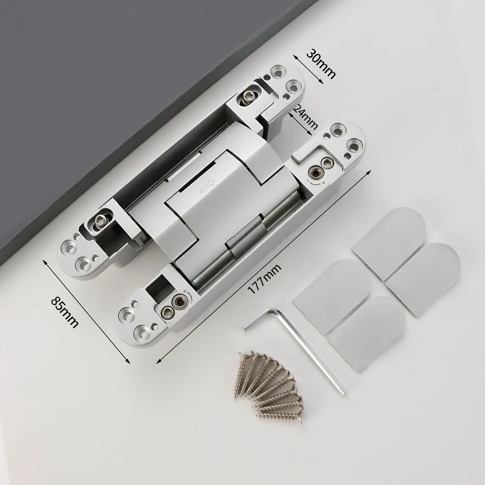 silent-close-hydraulic-adjustable-hinge-invisible-mounting-folding-invisible-door-hinge-strong-bearing-capacity-adjustable