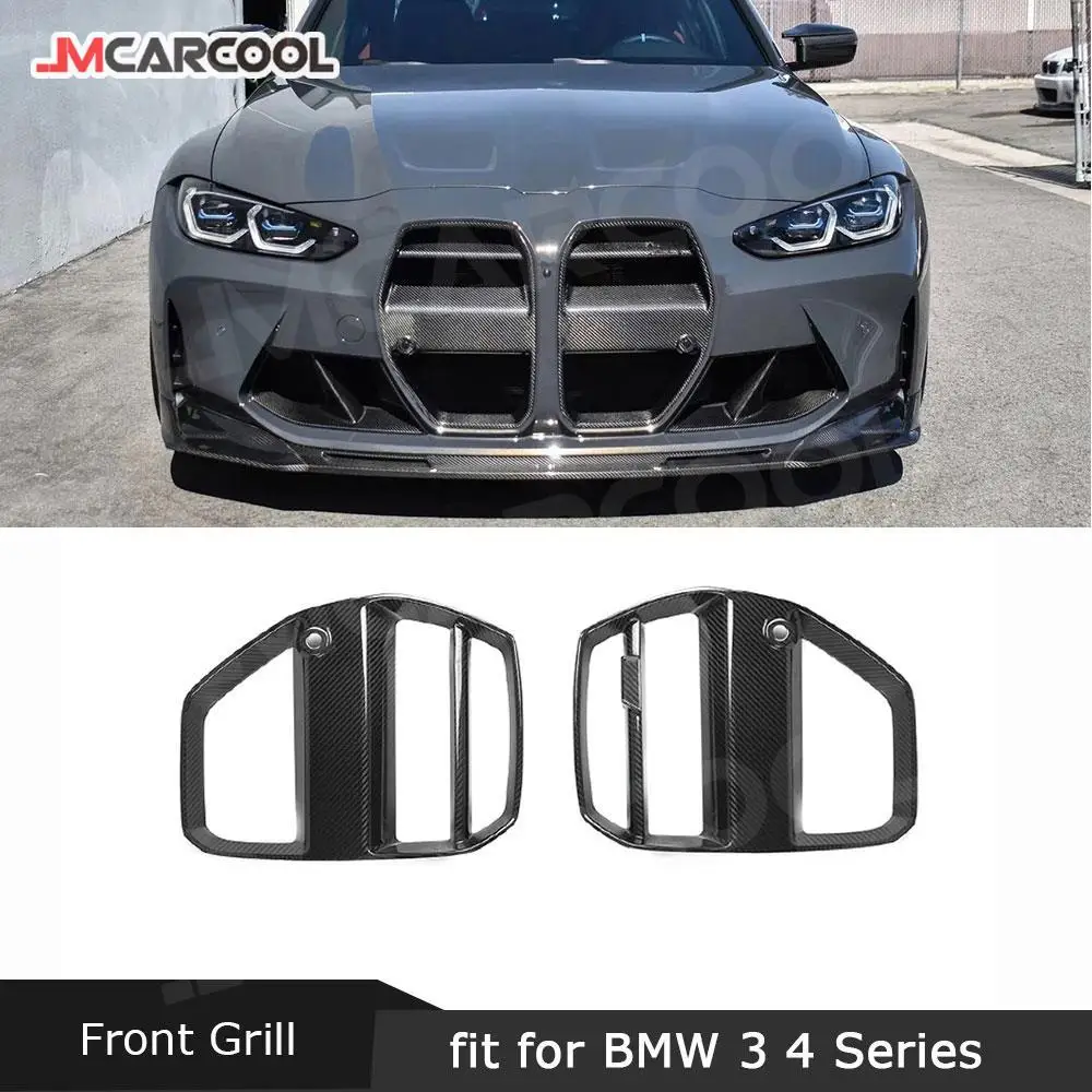 

JMCARCOOL Dry Carbon Fiber Car Front Grille for BMW 3 Series G80 M3 4 Series G82 G83 M4 2021+ Bumper Racing Grill