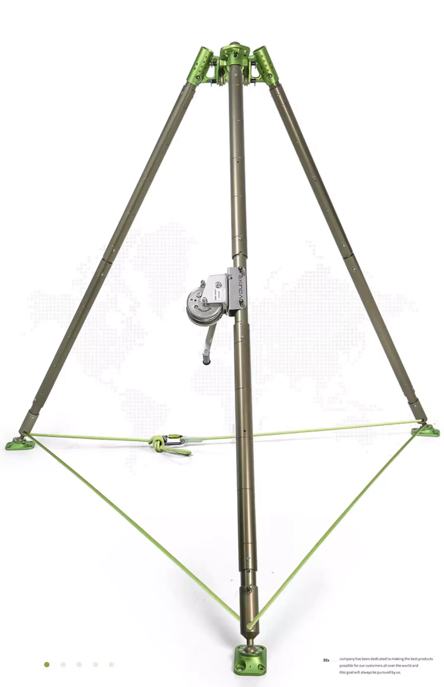 High Quality Silver Aluminum Alloy Outdoor Adjustable Rescue Multifunctional Tripod Set Easy-Carry Fall Protection
