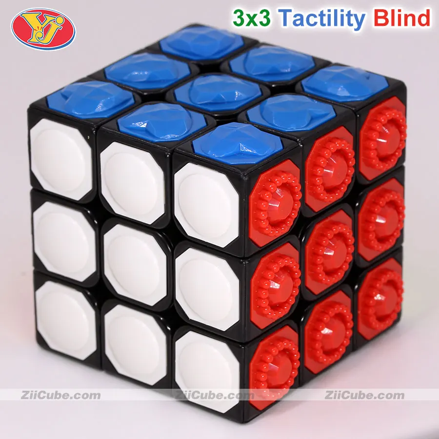 Yongjun 3x3x3 Cube Tiles Tactility Blind Visual Impairment Magico Cubo 3x3 Stereoscopic Tactile Sensation Puzzle Cubes Toy Games