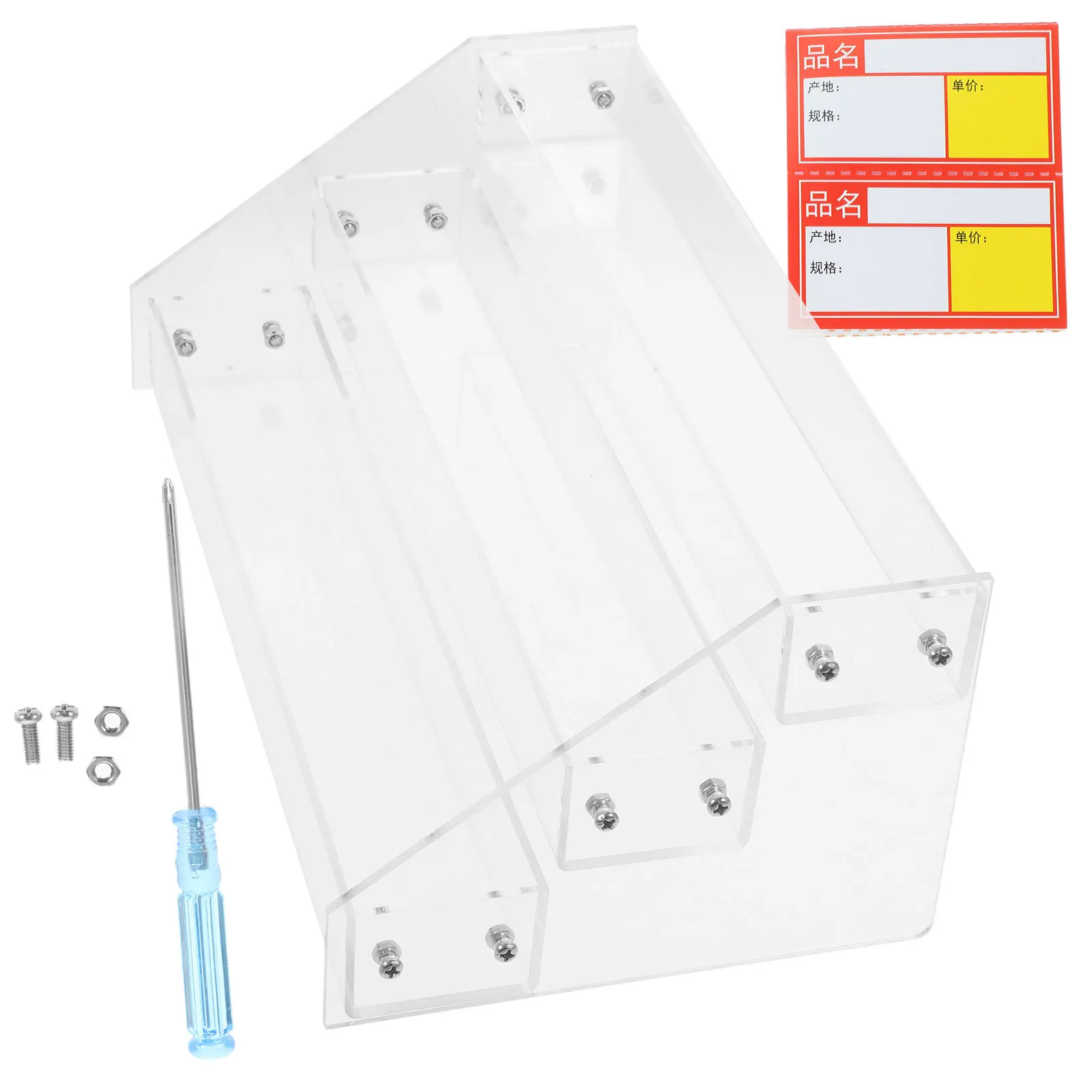 

1Set Acrylic Cigarette Showcase Clear Transparent Rack Multi-Tier Snack Display for Shop Convenience Store Acrylic Shelves