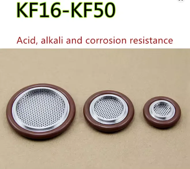 Braket Tengah Stainless Steel 304 KF16 KF25 KF40 KF50 dengan Jaring + O-ring Fluor untuk Flange Tri Clamp Vakum