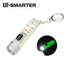 Mini Keychain Flashlight Type-C Fast Charging IP66 Waterproof Torch Lamp With Magnet Multifunction Warning Camping Flashlight