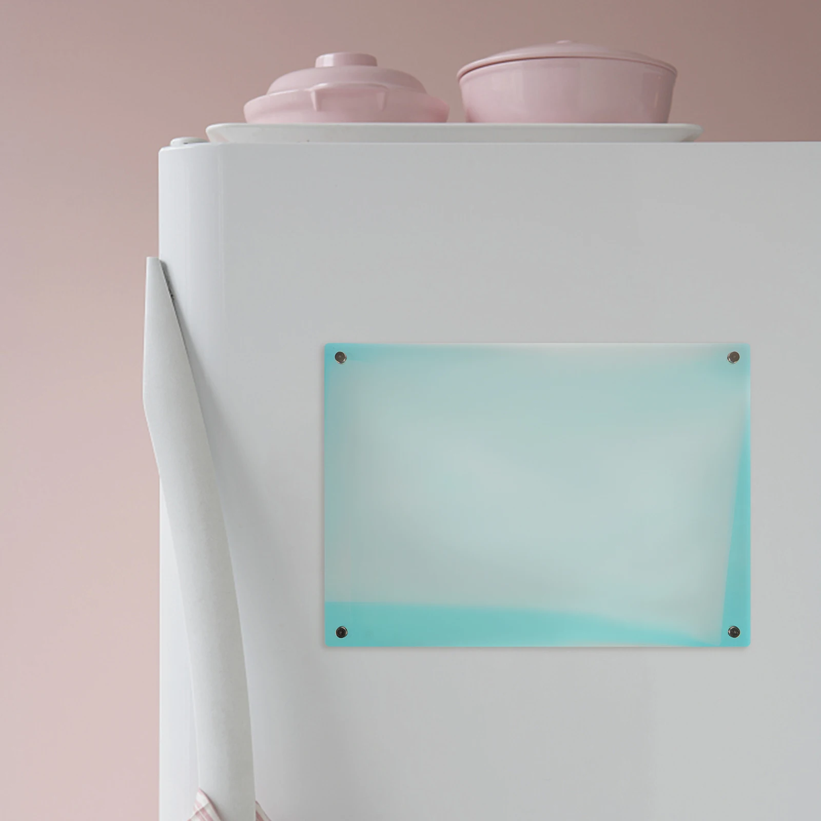 Magnetic Kitchen Refrigerator Writing Board Colored Acrylic Dry Erase Weekly Planner Message Memo Board Kitchen Supplies