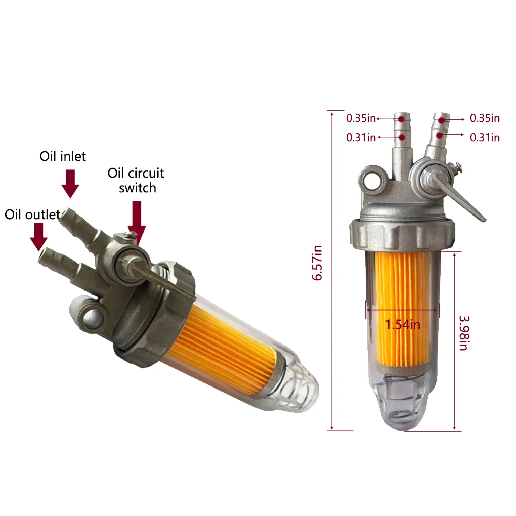 Fuel Generator Filter Portable Quiet Running Leakproof Sealed Professional Detachable Filters Component Accessories