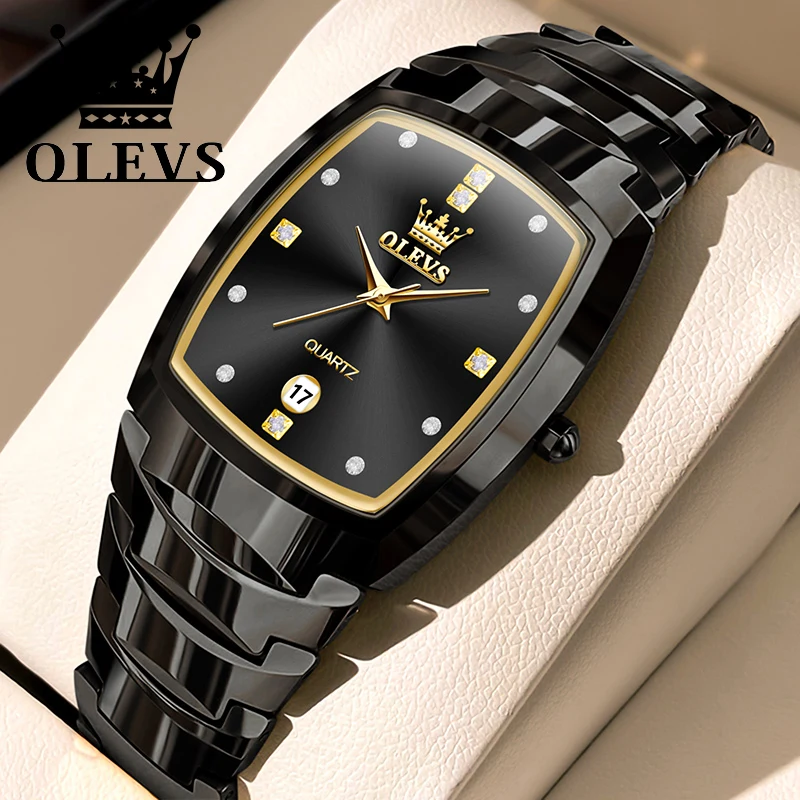 OLEVS Luxury Man Watch High Quality Stainless Steel Fashion Men\'s Quartz Watches Top Brand Business Waterproof Wrist Watch Men