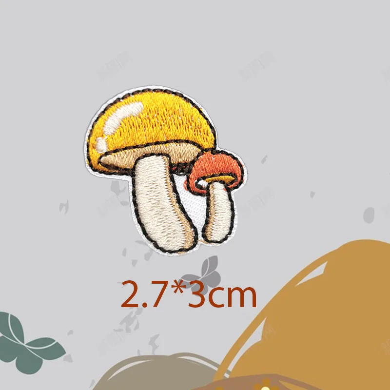 Cute Mushroom Bear  Patches For Clothing Kids Iron-on Transfers For Clothing Scratch Patch DIY Sewing Applique Toppe Vestiti