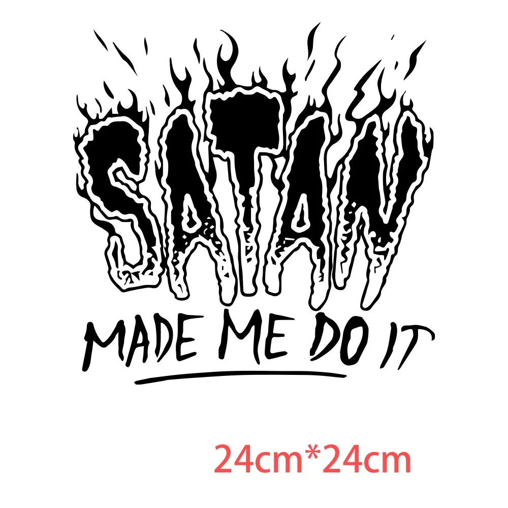 SATAN Personality Patch Heat Transfer Stickers Patches for Clothing Iron on Transfer Diy T-shirts Parches Bordados Para La Ropa