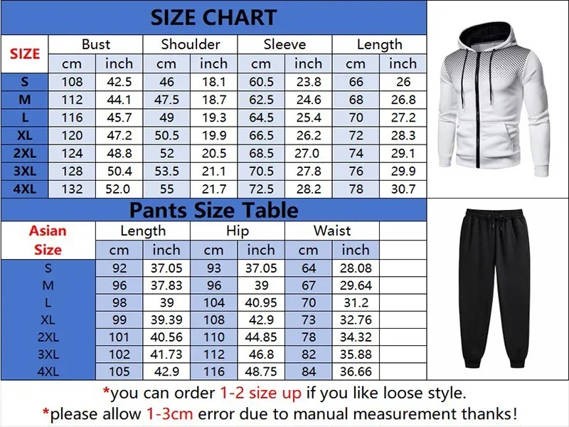 2025 New autumn and winter men's casual sportswear set, windproof and warm men's hooded jacket and trousers 2-piece set