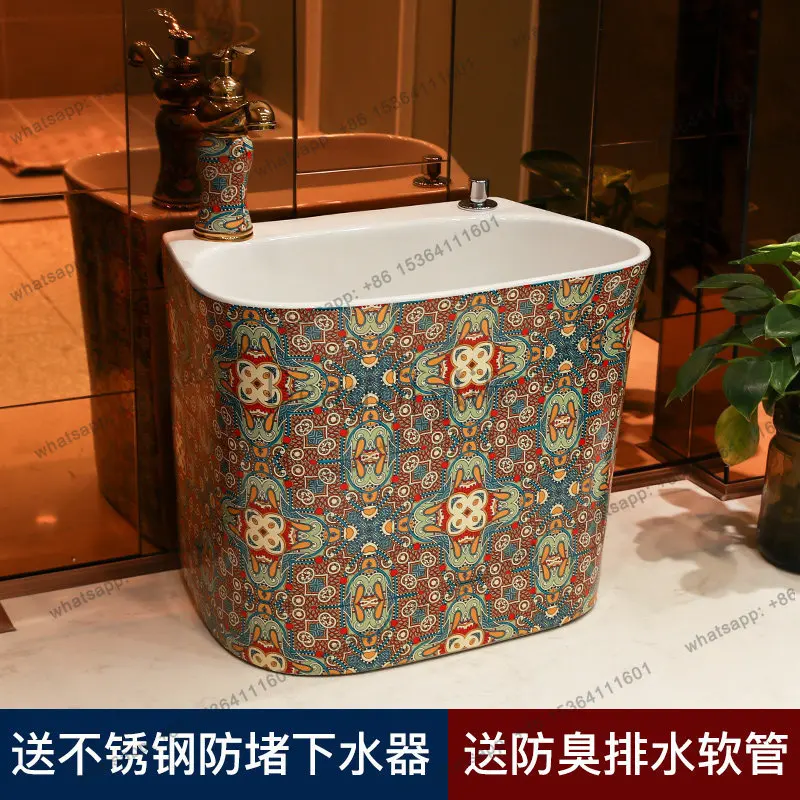 Balcony wash mop pool toilet toilet large household floor-to-ceiling sink mop pool