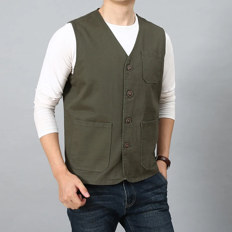 Majia Youth Work Clothing Spring and Autumn Work Clothing Vest Set Men's Business Leisure Work Clothing