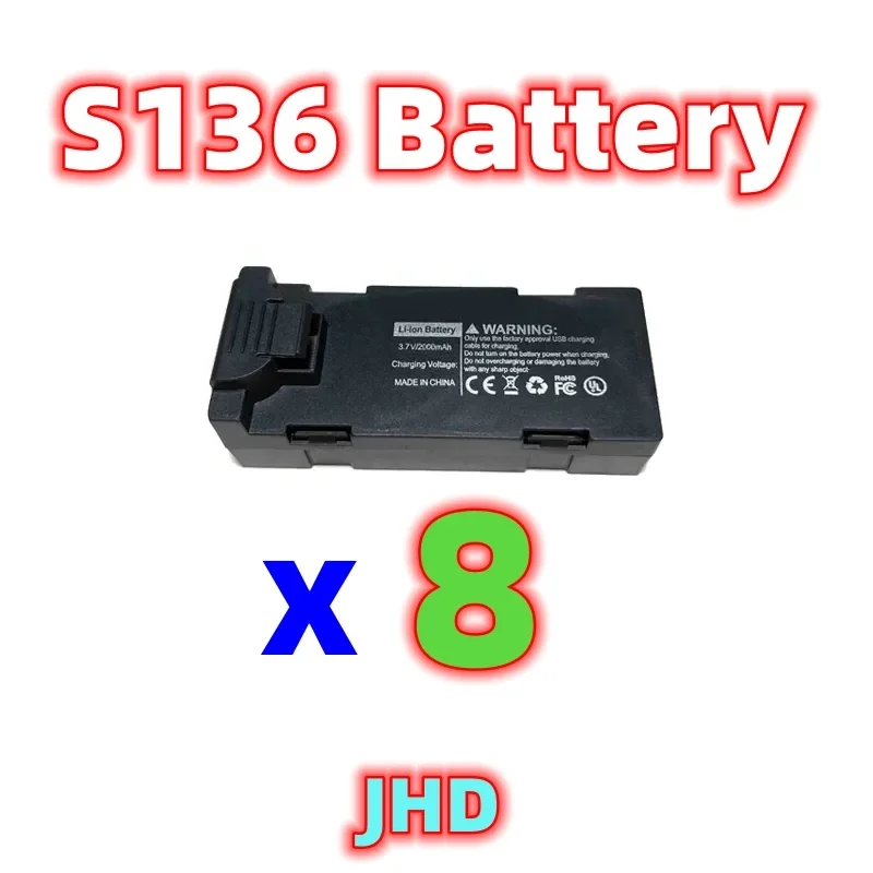 JHD Original S136 GPS Drone Battery S136 MAX Drone Battery For S136 MAX Drone Parts 3.7V 2000MAH Lipo Battery