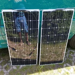 500w 400w 300w Flexible 12v 200w Campervan Solar Panel 100w for Roof Shed Photovoltaic Solar Cell  Solar Panel To Charge Battery