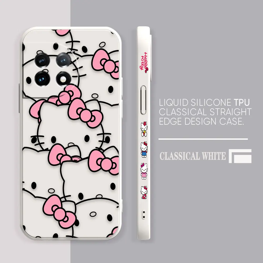 Case For Oneplus 5 5T 6 6T 9 9R 8 8T 7 7T ACE 2V NORD 2 3 Lite Pro Case Cover Funda Cqoue Shell Capa Anime H-Hello K-Kitty Cat