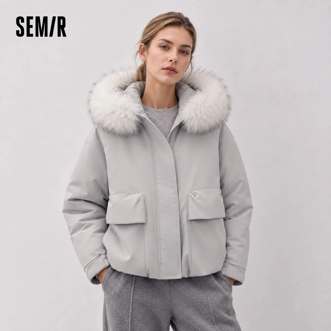 Semir Women Down Jacket 90 Percent Down Fill Windproof Waterproof Oil Resistant Stain Resistant Loose Fit 2026 New