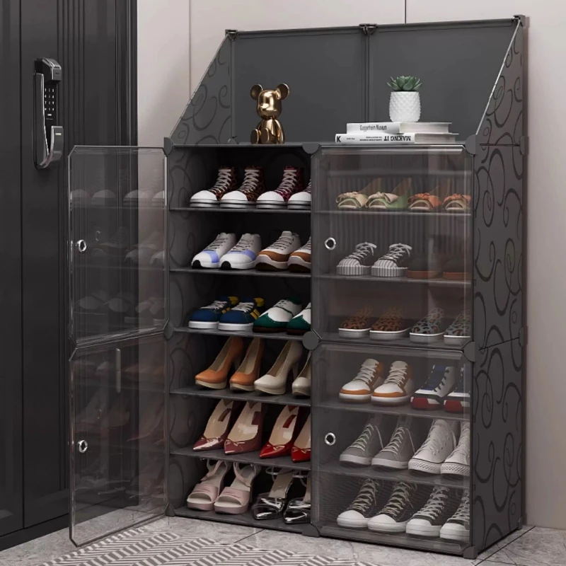 Hanger Shoe Cabinet Iron House Upper Display Miravia Portable Shoe Cabinet Store Cleanup Mueble Recibidor Living Room Furniture