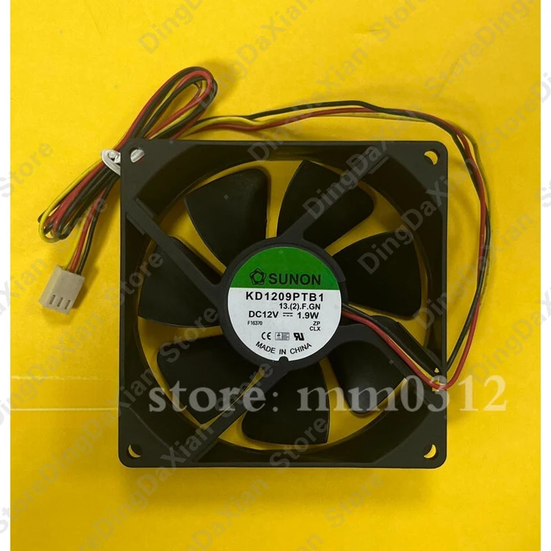x For SUNON KD1209PTB1 DC12V 1.9W 90*90*25MM 3-Pin Silent Cooling Fan new