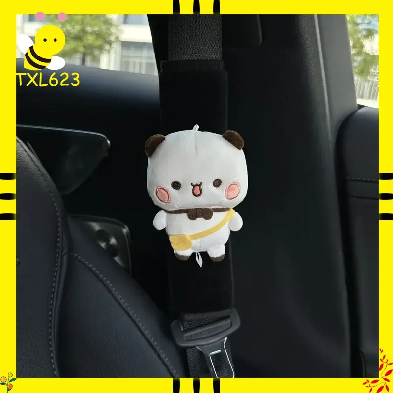 

Panda Bubu Yier Plush Shoulder Pad Car Seatbelt Cover Pair Soft PP Cotton Gift