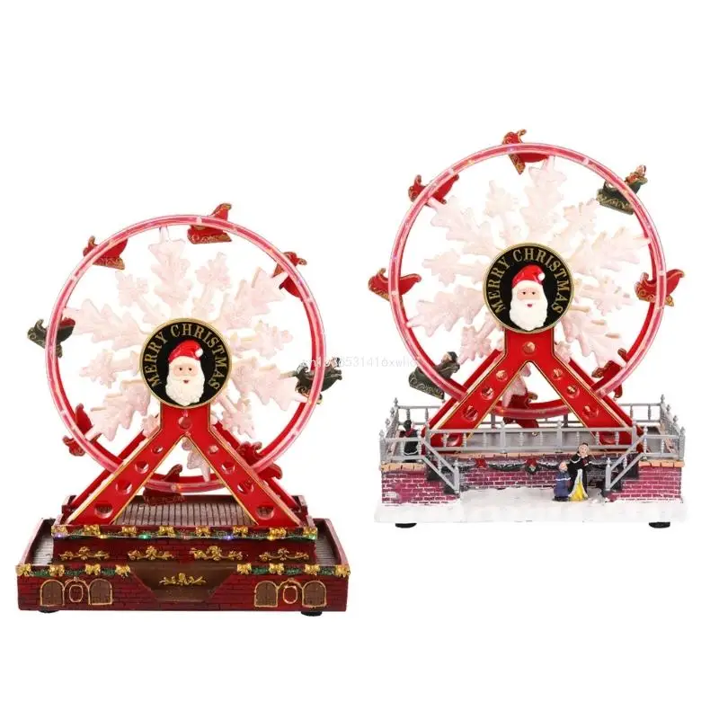 

Dropship Holiday Rotating Ferris Wheel with LED Lights Stylish Christmas Table Decoration