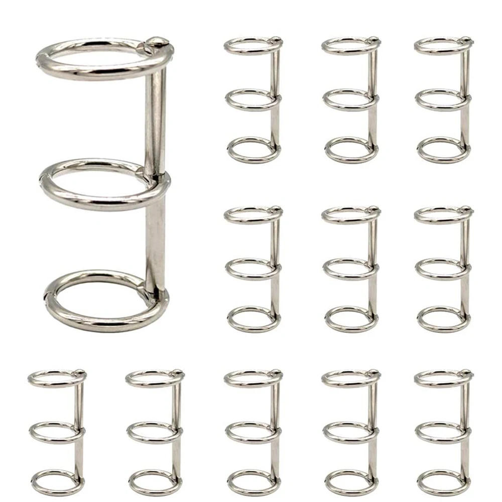 12 Stück 3 Ring Buch ringe Blatt binder Bürobuch ringe Snap Split Scharnier 20mm Innen durchmesser Buchring Silber