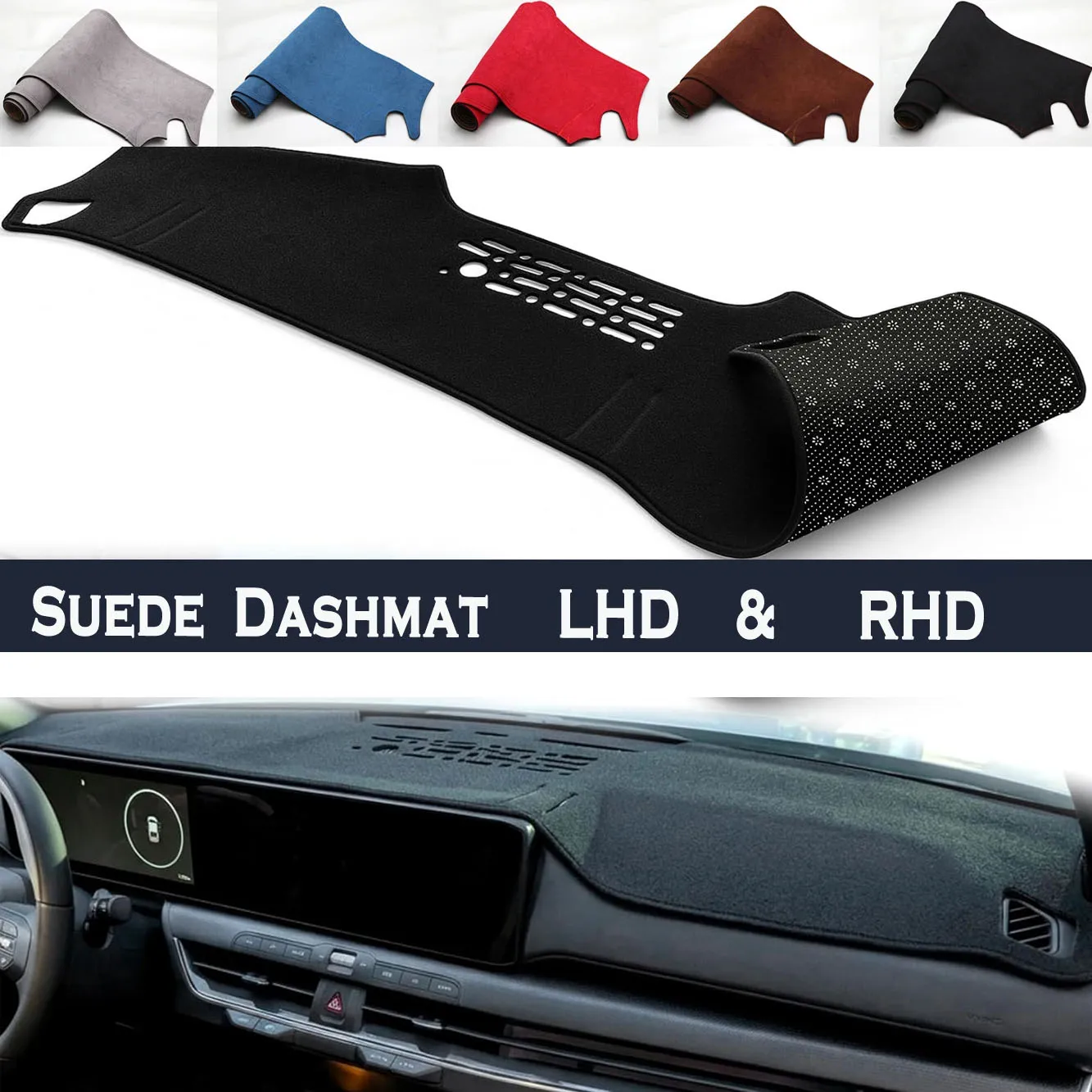 

Car Styling Suede Leather Dash Mat Covers Dashmat Dashboard Carpet Accessories for Kia K4 CL4 2024 2025 2026 Sedan Hatchback