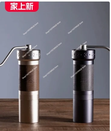 K-Ultra Manual Coffee Grinder Silver with Carrying Case, Assembly Consistency Grind Stainless Steel Conical Burr