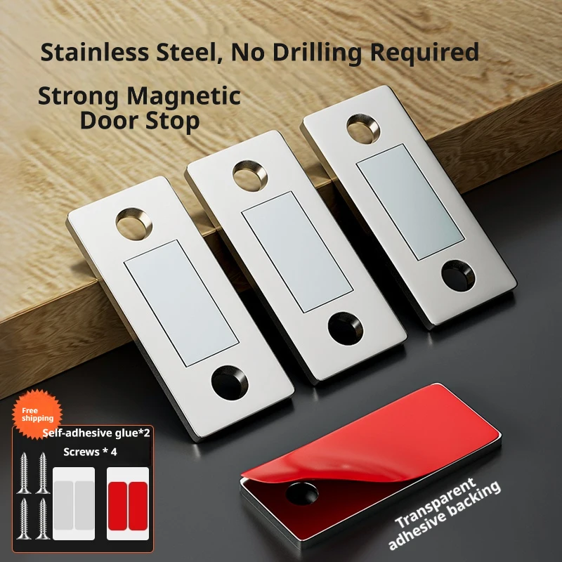 Magnetic Cabinet Catches 2pcs/Set, Hidden Door Closer Magnet Door Stops with Screw for Closet Cupboard