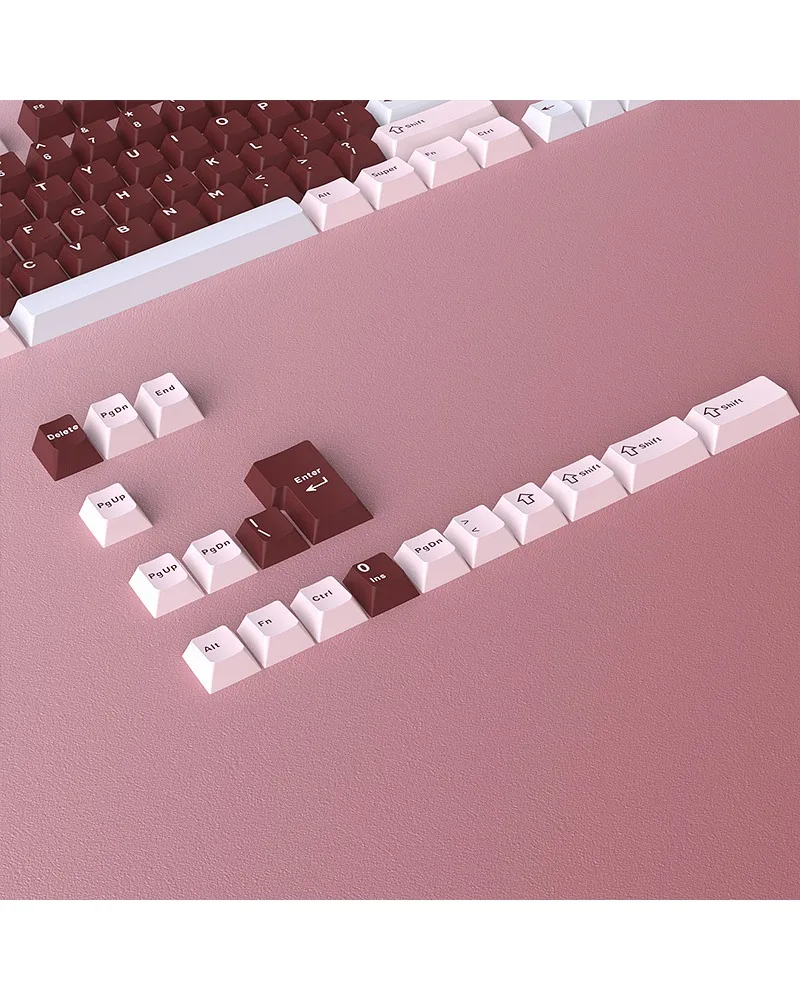

Keycap PBT material spot Darling red mechanical keyboard 126 small full set original height