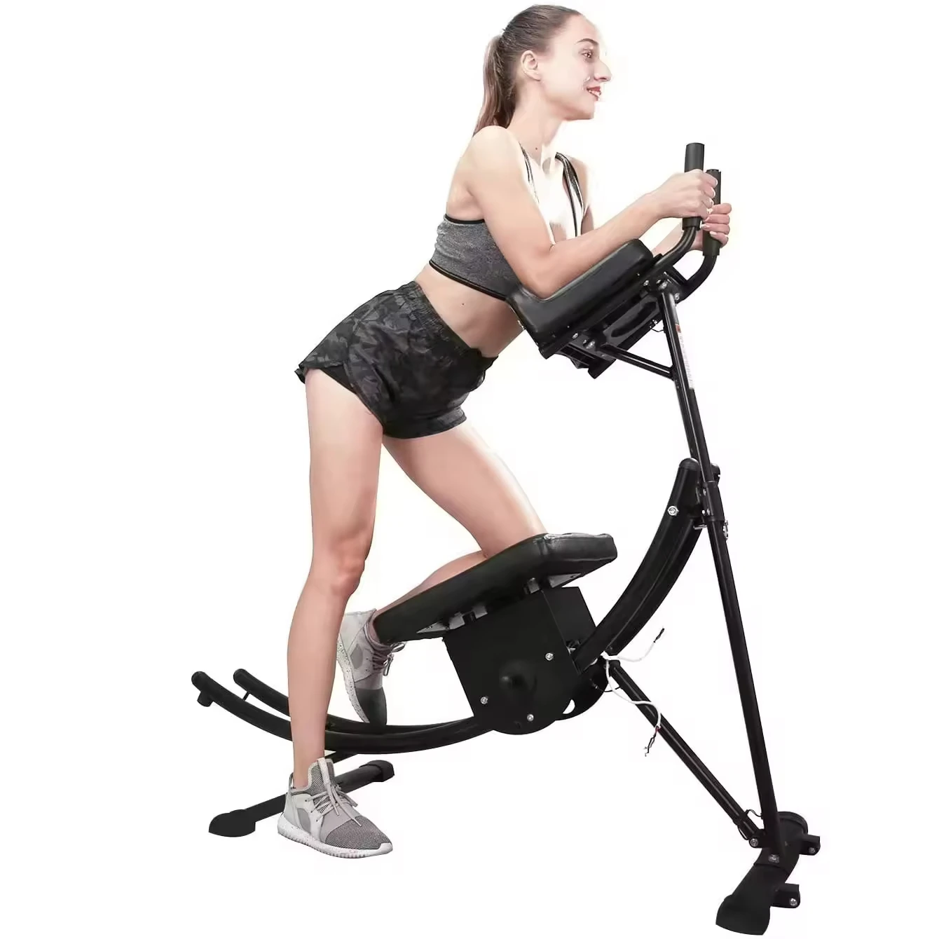 

Fitness Height-Adjustable Ab Trainer Workout Equipment Foldable Core Abs Exercise Machine for Whole Body Gym Workout