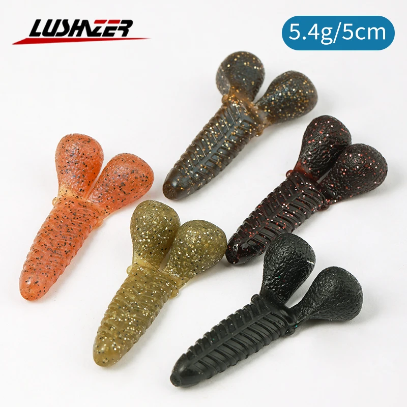 LUSHAZER 1pcs/bag Stick Bait Sinking 55mm6g Fishing Bait For Bass Trout Casting Heavy Weighted Soft Plastic Lures