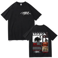 Rapper Maka Aura Tour Album Graphic T Shirts Men Women Hip Hop Vintage Short Sleeve T-shirt Fashion Casual Pure Cotton T-shirts