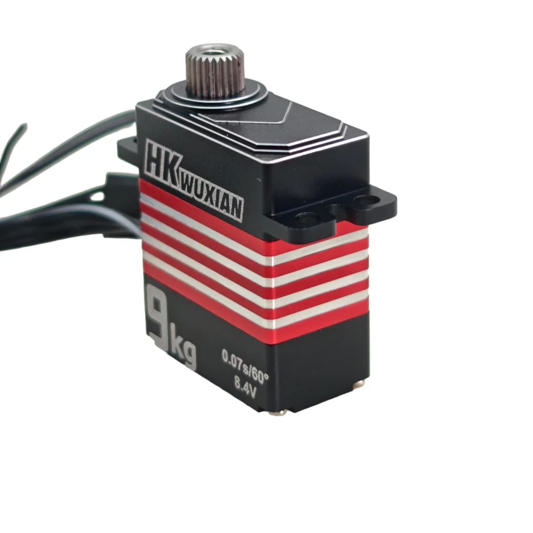 Servomoteur numérique sans noyau, 9KG, 180 degrés, engrenage entièrement métallique, réponse rapide, télécommande RC, voiture, Robot, avion, aile fixe