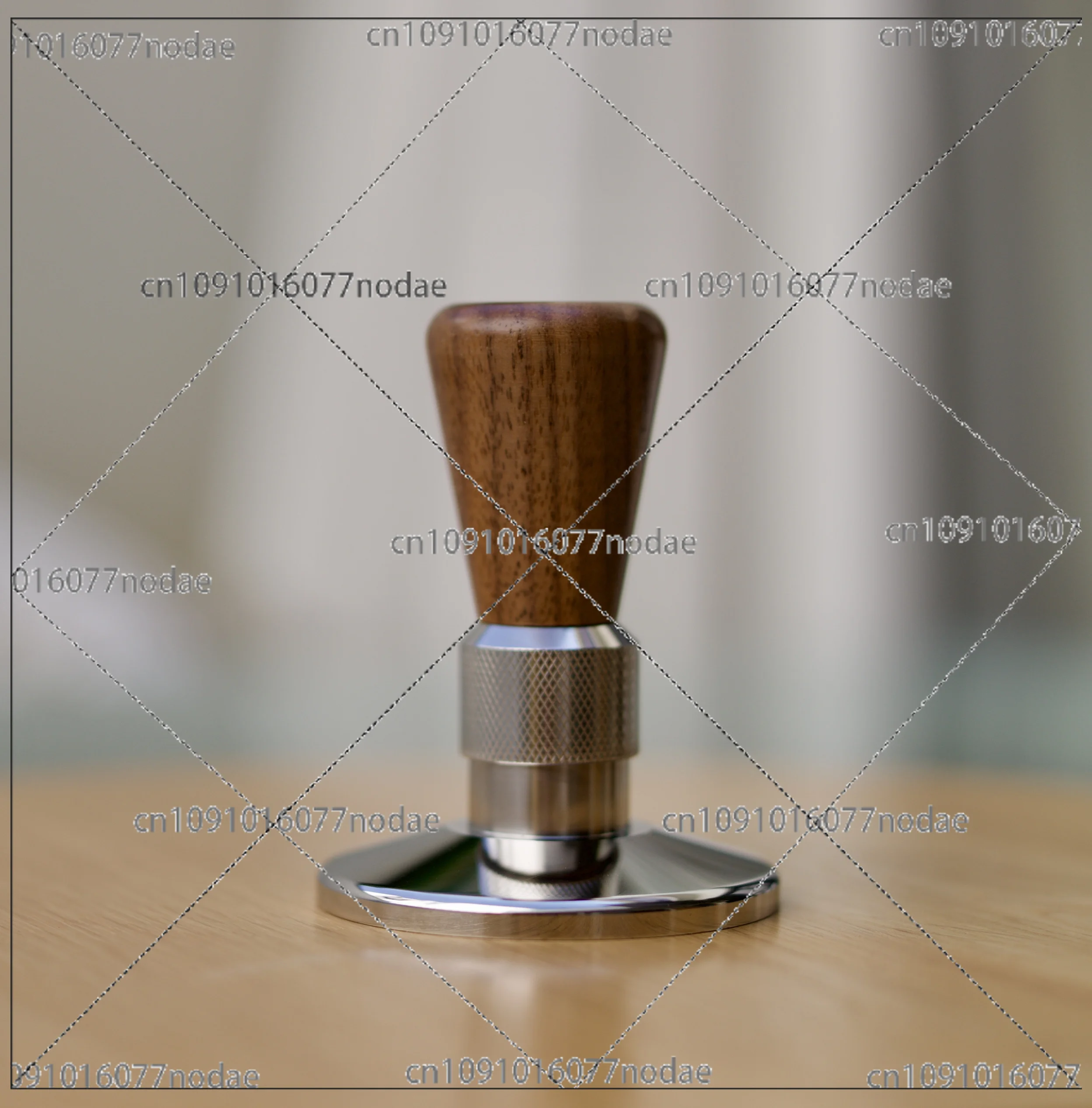 9Bar Coffee Machine Elastic Righting Powder Hammer,Skateboard Wooden Handle, Concentric Circle Shading 53.75mm