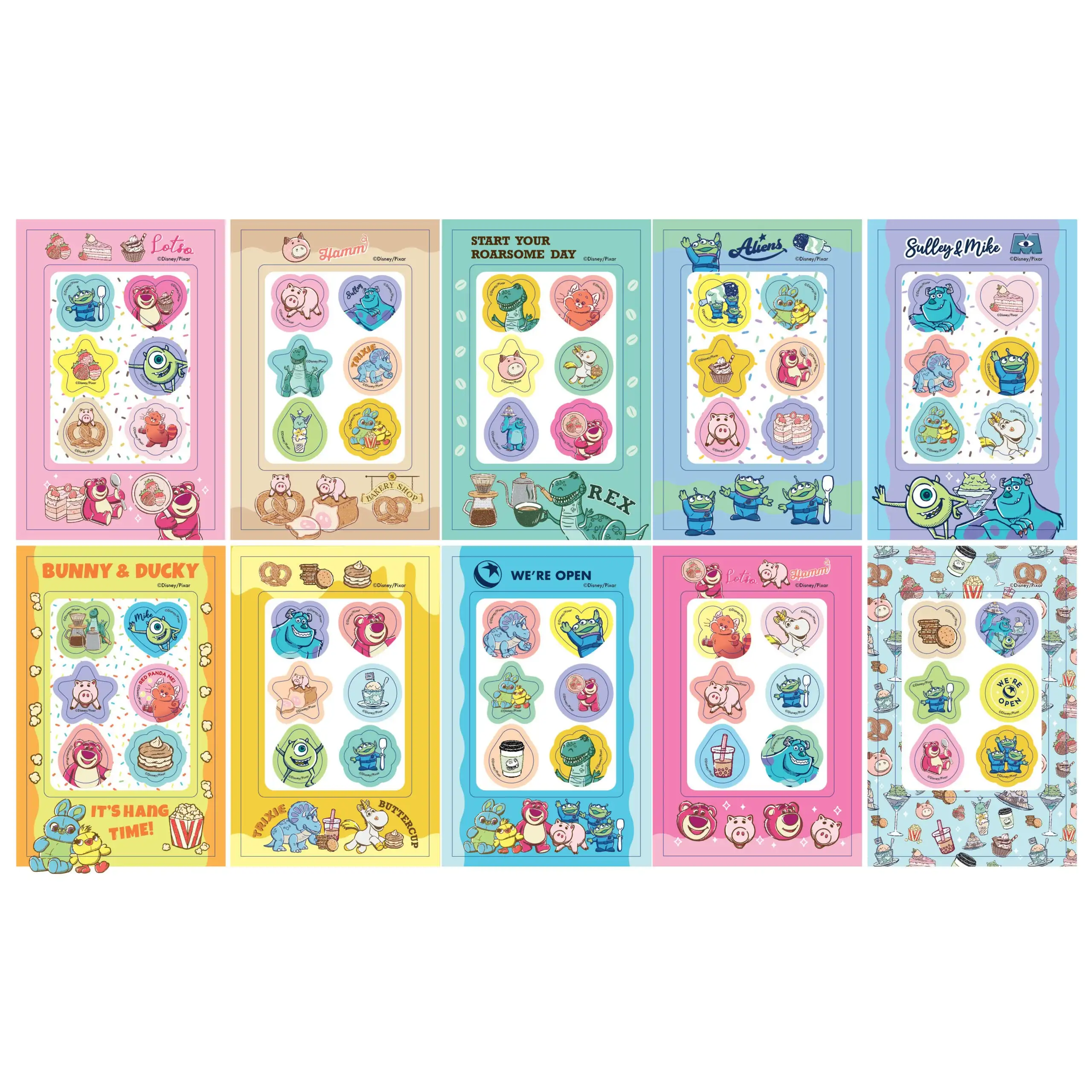 10 Vel Cartoon Film Sticker Findingnemo/Monster/Ongelooflijke Decoratie Sticker 10 Vellen Instax Mini Witte Film-Vervaldatum 2025-03