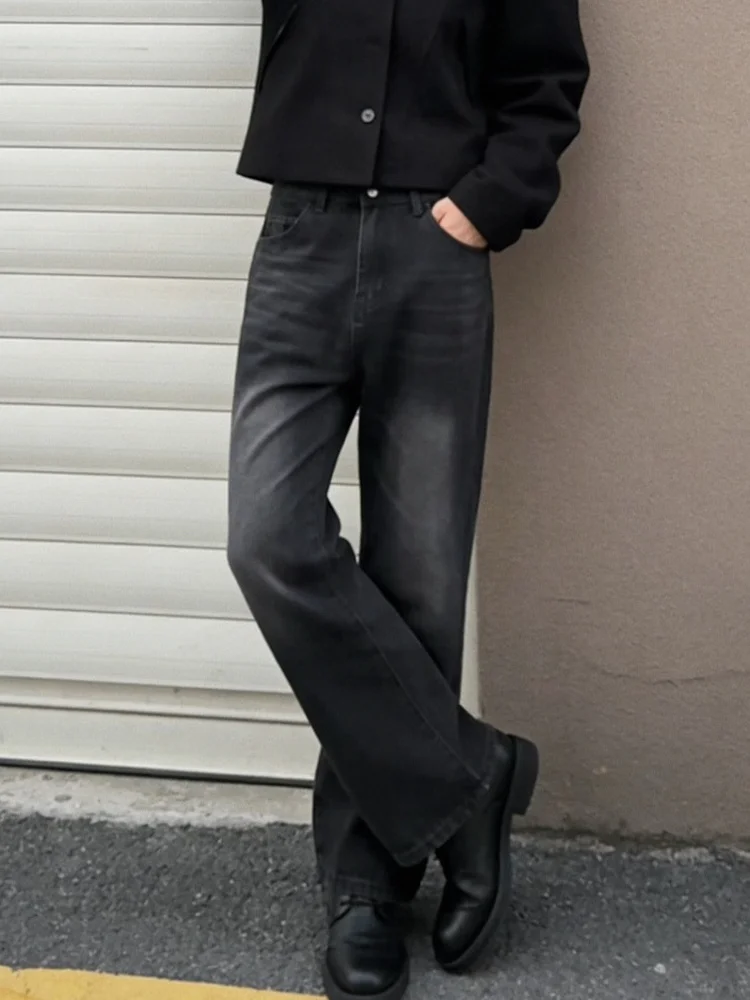 

Мужские джинсы Cleanfit Vintage Mustache Mat Vibe с прямым кроем, микро-клешем, высокой посадкой, стройнящие, для повседневной носки